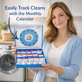 GRIME LABS Washing Machine Cleaner Tablets - Penetrating Deep Clean Washer Cleaner Tablets For Front Loader And Top Load HE - Active Formula Tub Descaler Deodorizer