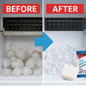 GRIME LABS Ice Machine Cleaner Tablets Descaler – 24 Pack (1 Year Supply) – Nickel-Safe, Removes Mold & Improves Taste – Compatible with Countertop & Nugget Ice Makers