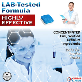 GRIME LABS Washing Machine & Dishwasher Cleaner Tablets Bundle – 12-Month Supply | Deep Cleaning & Deodorizing Tablets for Dishwashers & Washing Machines | 48-Tablet Set – Value Pack